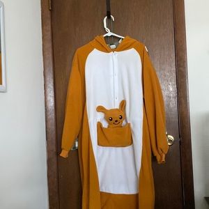 Kangaroo Onesie Size Small with removable baby kangaroo.